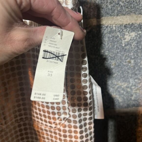 Anthropologie Tan and Cream Wide Leg Jeans - Picture 8 of 11